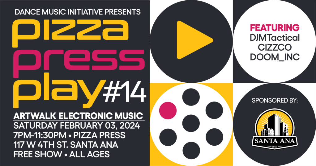 Pizza Press Play residency on Saturday&nbsp;2/3/24